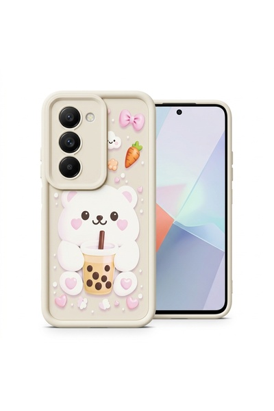 Nezih Case Redmi 15 ile Uyumlu Kamera Korumalı Sevimli Desenli Silikon Kılıf