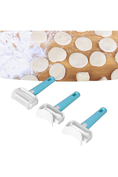 KASTWAVE 3 Pcs Rolling Pastry Cutter Set, Round Fondant Slicer, DIY Dough Cut...