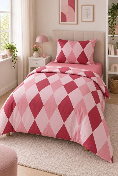 Eponj Home Easy-Iron Duvet Cover Set Single Size Pera Pink