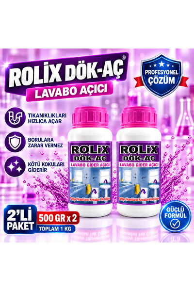 2'li Dök Aç Lavabo Gider Açıcı 500 gr