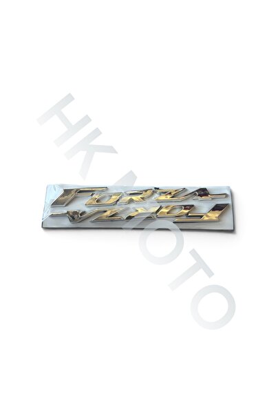Forza 3D Kalın Kabartmalı Logo Sticker (Gümüş)