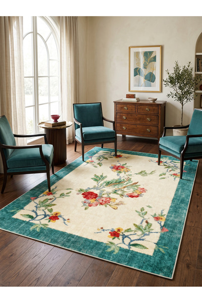 Rose'n Home ARTE VN140-3 Vintage Botanik Çiçek Desenli Dekoratif Salon Mutfak...