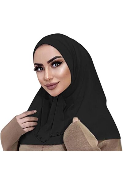 GENERAL حجاب نسائي فوري للمسلمات بتصميم عمامة مع مشبك إغلاق، غطاء رأس مسامي و...