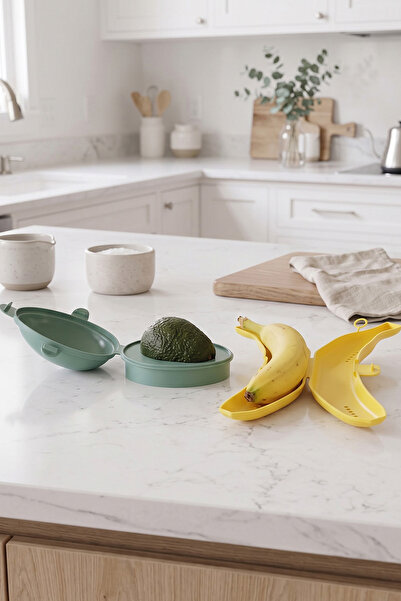 Kitchen Life 2'li Avokado Ve Muz Saklama Ve Beslenme Kabı