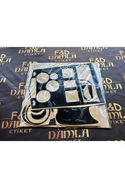 FD Damla Etiket Dacia Logan Front Bumper Mahogany Finish Color Set Black Colo...