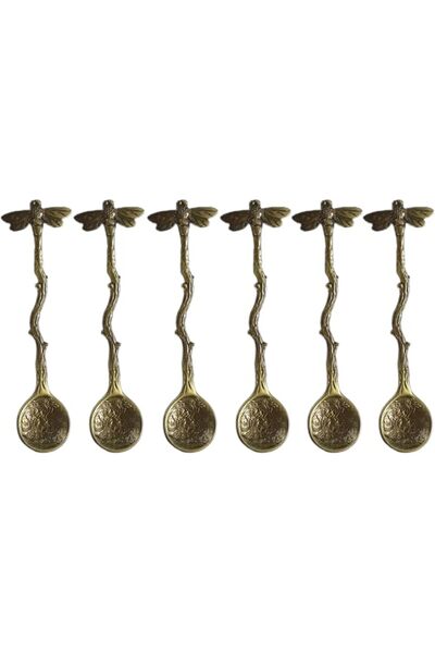 GENERAL 6-Pcs Vintage Honeybee Spoon Set – Twisted Branch Handle Tiny Teaspoo...