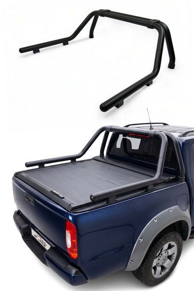 OMAC Ssangyong KGM Musso 2026 Uyumlu Araca Özel Kobra Ø60mm Rollbar Siyah