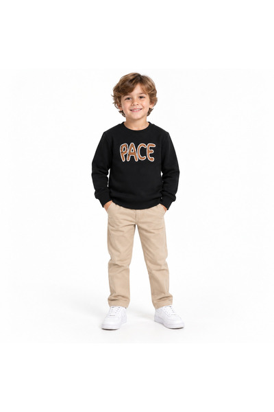 TANEM KIDS TANEM 15509-26 Αγόρια PACE Κεντημένο Φούτερ με Λαιμόκοψη Ποδηλάτου...