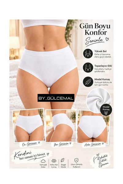 ogonline Donamor Modal Fabric Gathering High-Waisted Women's Panties