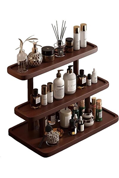 XICEN Wood Perfume Organizer Stand, Wooden Cosmetic Display Shelf, Multi-Purp...