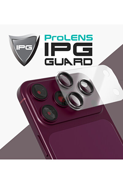 Ipg iPhone 18 Pro Max için ProLENS Tam Kamera Şeffaf Lens Koruma, Çerçeveli T...