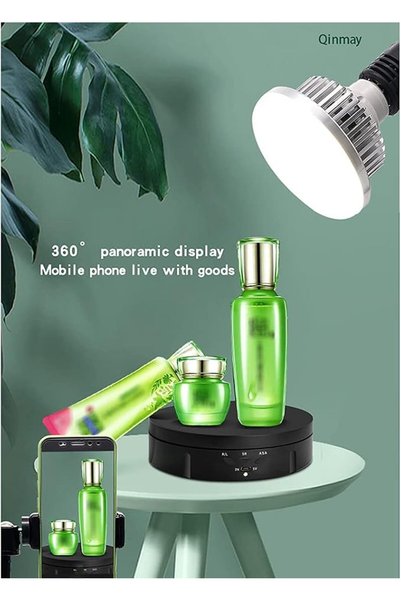 Morelian Outdoor Morelian 360° Electric Rotating Turntable USB Charging Rotating Display Stand 3 Speed Adjustable for