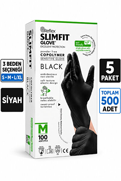 Reflex Slimfit Copolymer Tek Kullanımlık Eldiven 100’lü 5 Paket