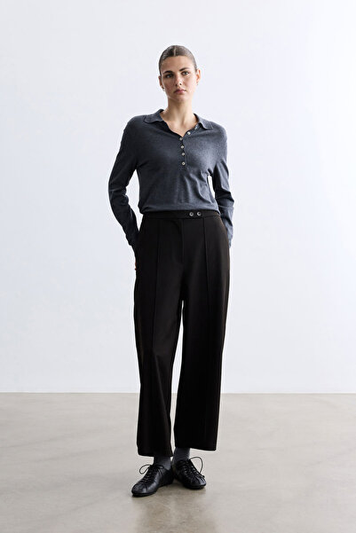 BE BLUE Brown Barrel Fit Pants
