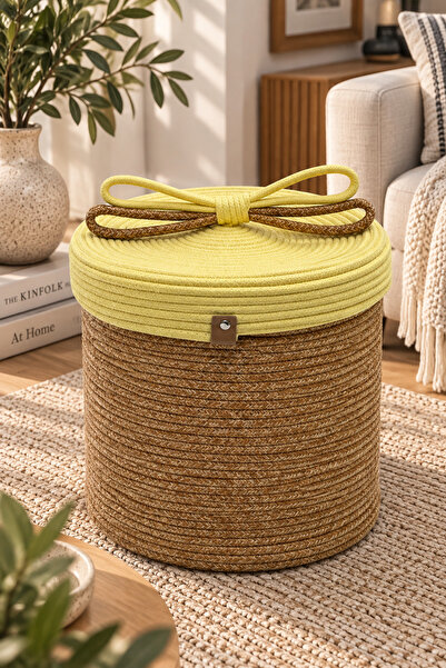 MaVaux Christmas Wicker Rope Decorative 30X30 Covered Wicker Rope Basket Mesh...