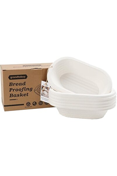 GENERAL 10" Oval Pulp Bread Proofing Basket 6-Pack + 30 Liners