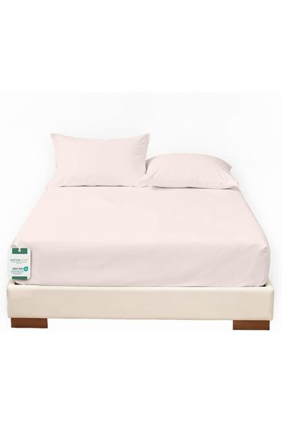 COTTON HOME طقم ملاءات قطنية منزلية من 3 قطع فائقة النعومة بلون عاجي مقاس توي...
