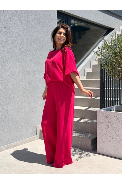 RAMONA BADESCU EXCLUSIVE Costum alb - Căpșună