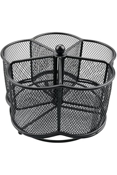 Bukela Utensil Caddy Holder, Desktop Rotating Pen Holder 360° Rotating Silver...