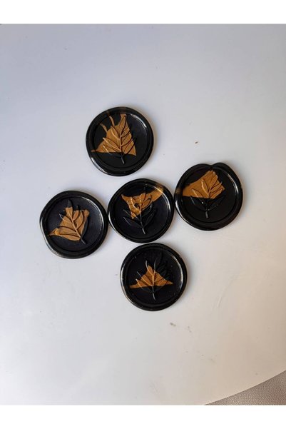cev den store Ready-Made Wax Seal Stamp 50 Pieces Seal Invitation Seal Black Single Branch