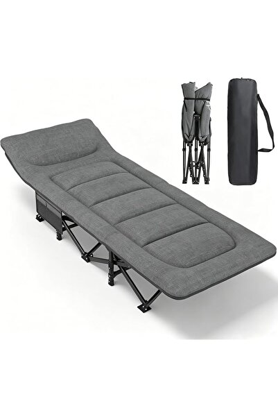 GENERAL Adult Camping Cot with Cushion and Pillow, Lightweight Portable Foldi...