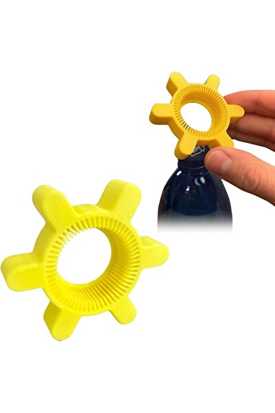 Tazweeq Water Bottle Opener Yellow, Round Bottle Cap Opener, 2.94 cm Diameter...