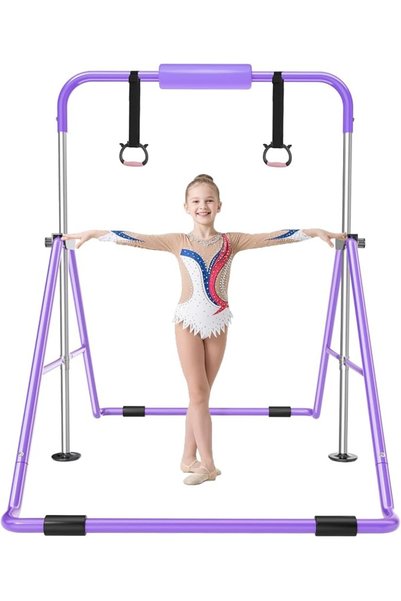 GENERAL Safly Fun Expandable Gymnastics Bar for Kids - Height Adjustable Juni...