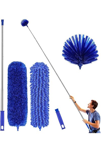 GENERAL High Ceilings Duster Kit with 15-100 Inch Telescopic Pole - 3 Washabl...