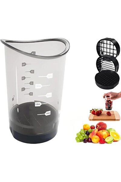 AZONEE Fruit Slicing Cup, Fruit and Vegetable Slicer with Removable Blades an...