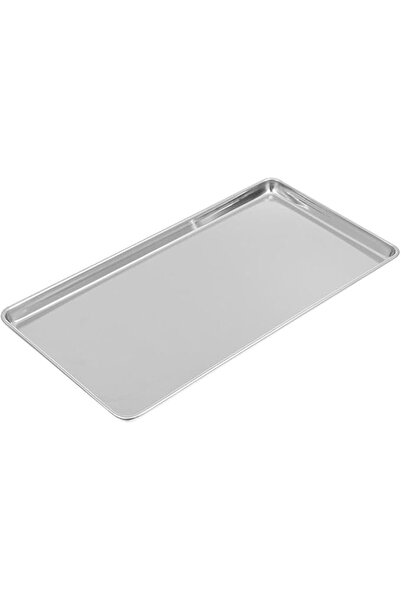 TERRIFI Stainless Steel Serving Platter Tray - Rectangular BBQ Grill Pan, Dur...