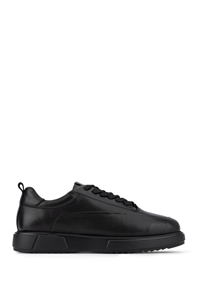Tamer Tanca Erkek Hakiki Deri Siyah Sneakers & Spor Ayakkabı