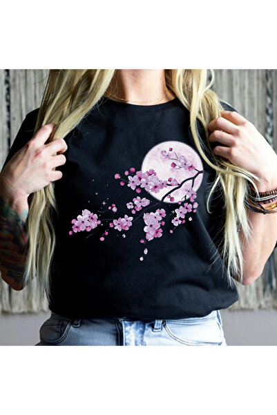 Orielle Tricou Negru Blossom Moon