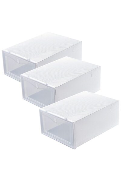 SELEXMO Cutie pentru Pantofi, selexmo, Set 3 Bucati, Tip Sertar, din Plastic,...
