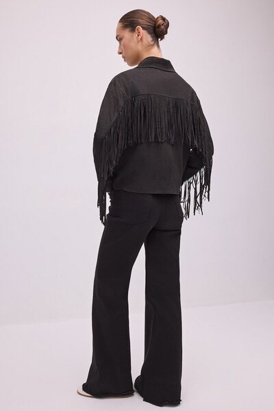 Touché Privé Tasseled Suede Short Jacket