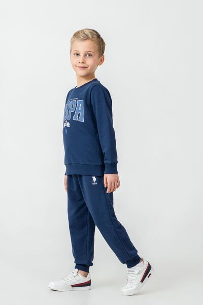 U.S. Polo Assn. طقم أولاد من 4-14 سنة مرخص من US Polo Assn - نيلي