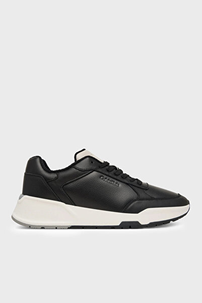 Calvin Klein Logolu Deri Sneaker Ayakkabı HM0HM0230900Y Erkek AYAKKABI HM0HM0...