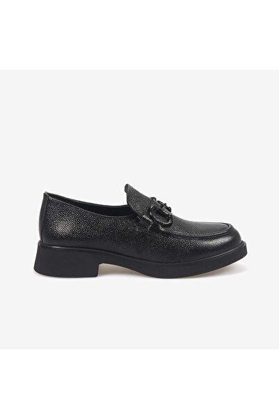 KEMAL TANCA Women's Poly Sole Buckle Patent Leather Black Casual Shoes 5761