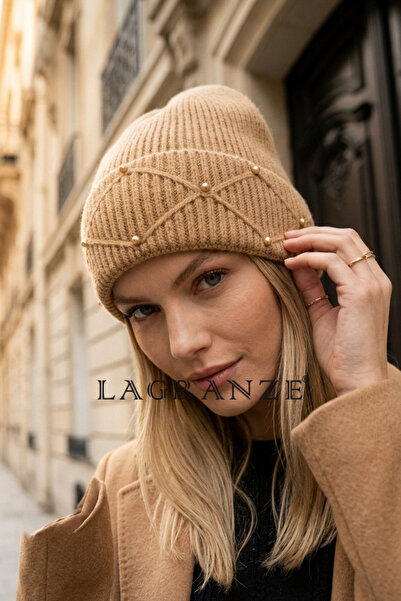 LAGRANZE قبعة نسائية مزينة باللؤلؤ