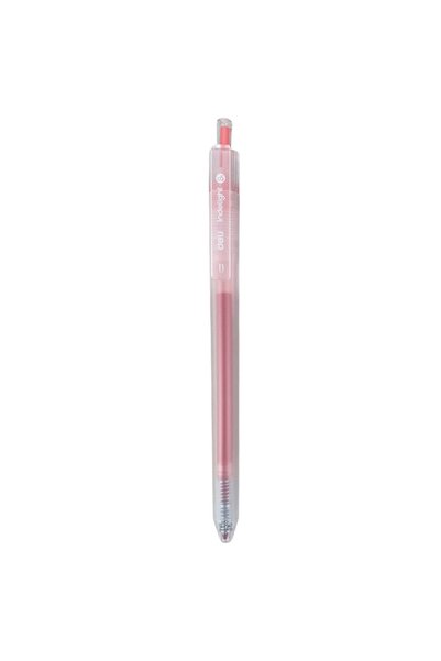 Deli Gel pen with mechanism 0.5mm pink-red