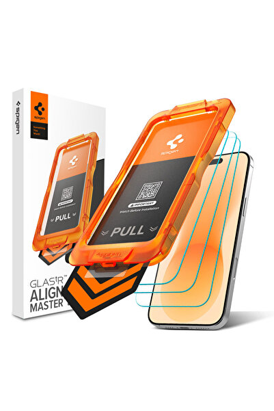 Spigen Θήκη Τηλεφώνου για iPhone 17 Pro, (Σετ 3 τεμαχίων) Glas.tr Align, Σκλη...
