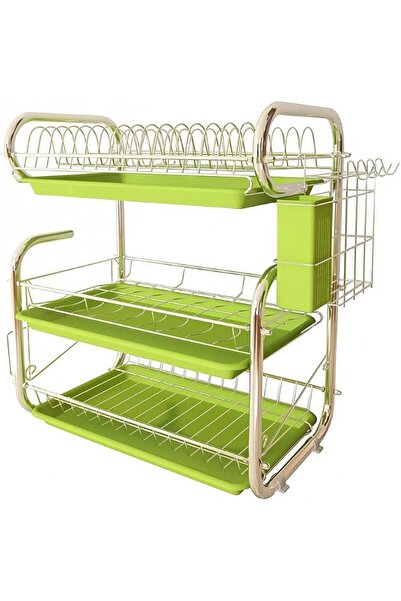 HASTHIP Kitchen Utensils Storage Rack 3-Tier Bowl Plates Organizer Rack with ...