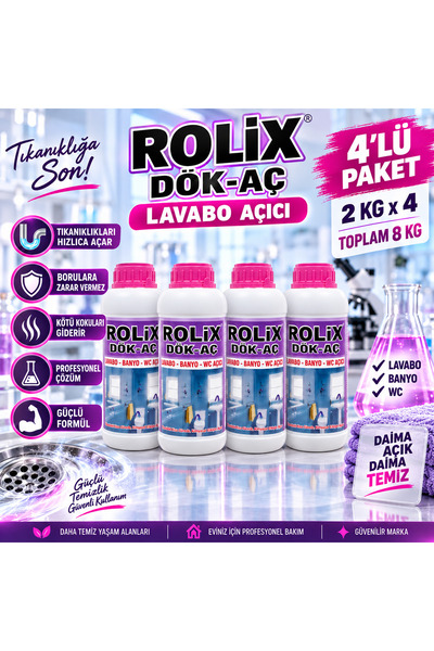 4'lü Dök Aç Lavabo Gider Açıcı 2 kg