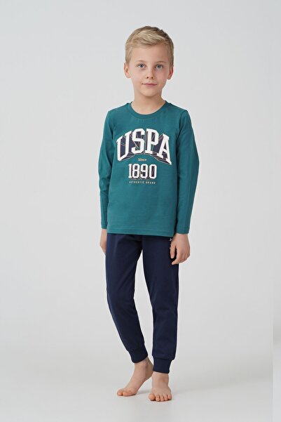 U.S. Polo Assn. 4-14 Years Licensed Us Polo Assn Boys' Set-Petrol