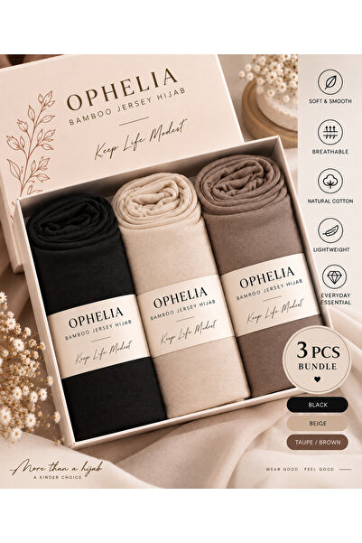 Ophelia Bamboo Jersey Hijab Set for Women – Soft, Stretchy & Comfortable Ever...