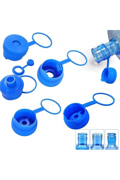 Generic 5 Pcs 3 & 5 Gallon Water Jug Caps,Food Grade Silicone Reusable Replac...