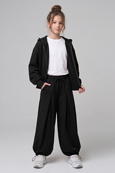 HAUSEkids 9-14 Years Old Alice Linen Girls' Suit-Black