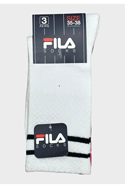 FILA Παιδικές Κάλτσες Κοριτσιού 3-Pack Λευκές, Φούξια & Μπλε - Πολύχρωμο