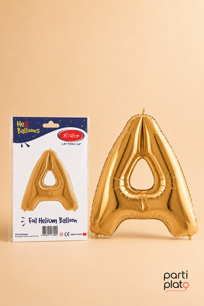 He2 Balloons Gold Foil Balloon Letter a 16 Inch 40 Cm, Gold Color Name and Bi...