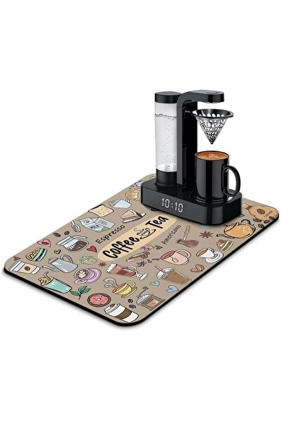 bolivia's Coffee Mat, Absorbent Anti-Slip Silicone Dish Drying Mats, Coffee B...