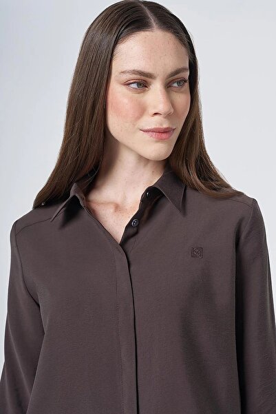 Kayra Basic Modal Tunik KAHVERENGİ 21526